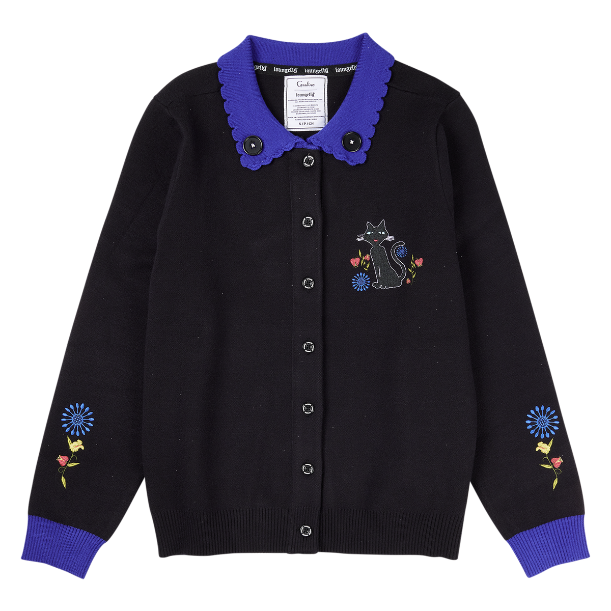 coraline floral cat collared cardigan