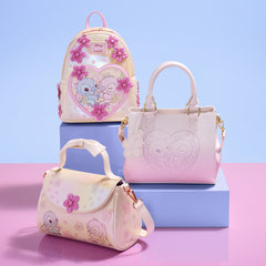 stitch & angel cherry blossom heart crossbody bag