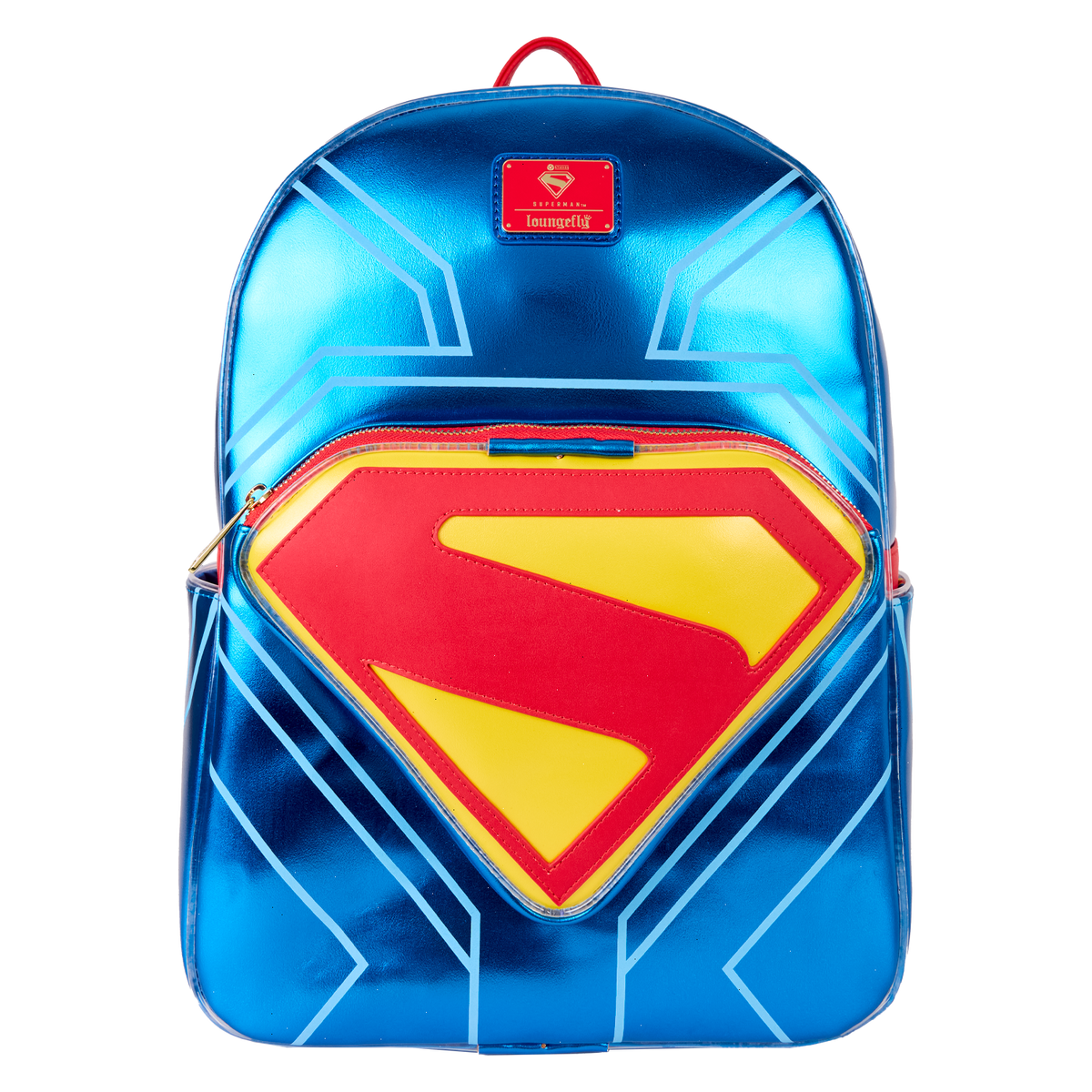 superman light up glow full-size backpack