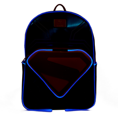 superman light up glow full-size backpack