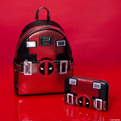 marvel metallic deadpool cosplay mini backpack