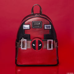 marvel metallic deadpool cosplay mini backpack