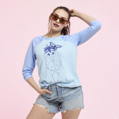 winnie the pooh eeyore unisex raglan tee