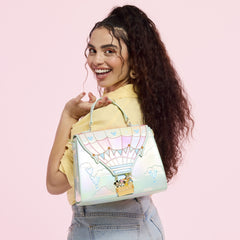 mickey & friends hot air balloon crossbody bag