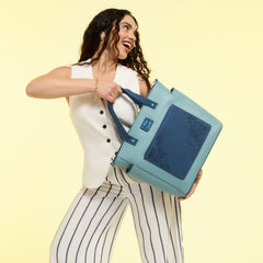 stitch embroidered floral convertible backpack & tote crossbody bag