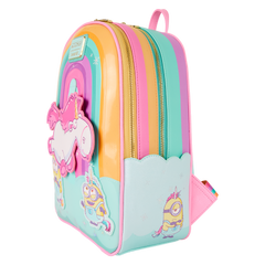 minions fluffy unicorn rainbow mini backpack