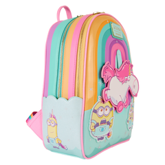 minions fluffy unicorn rainbow mini backpack
