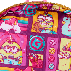 minions fluffy unicorn rainbow mini backpack