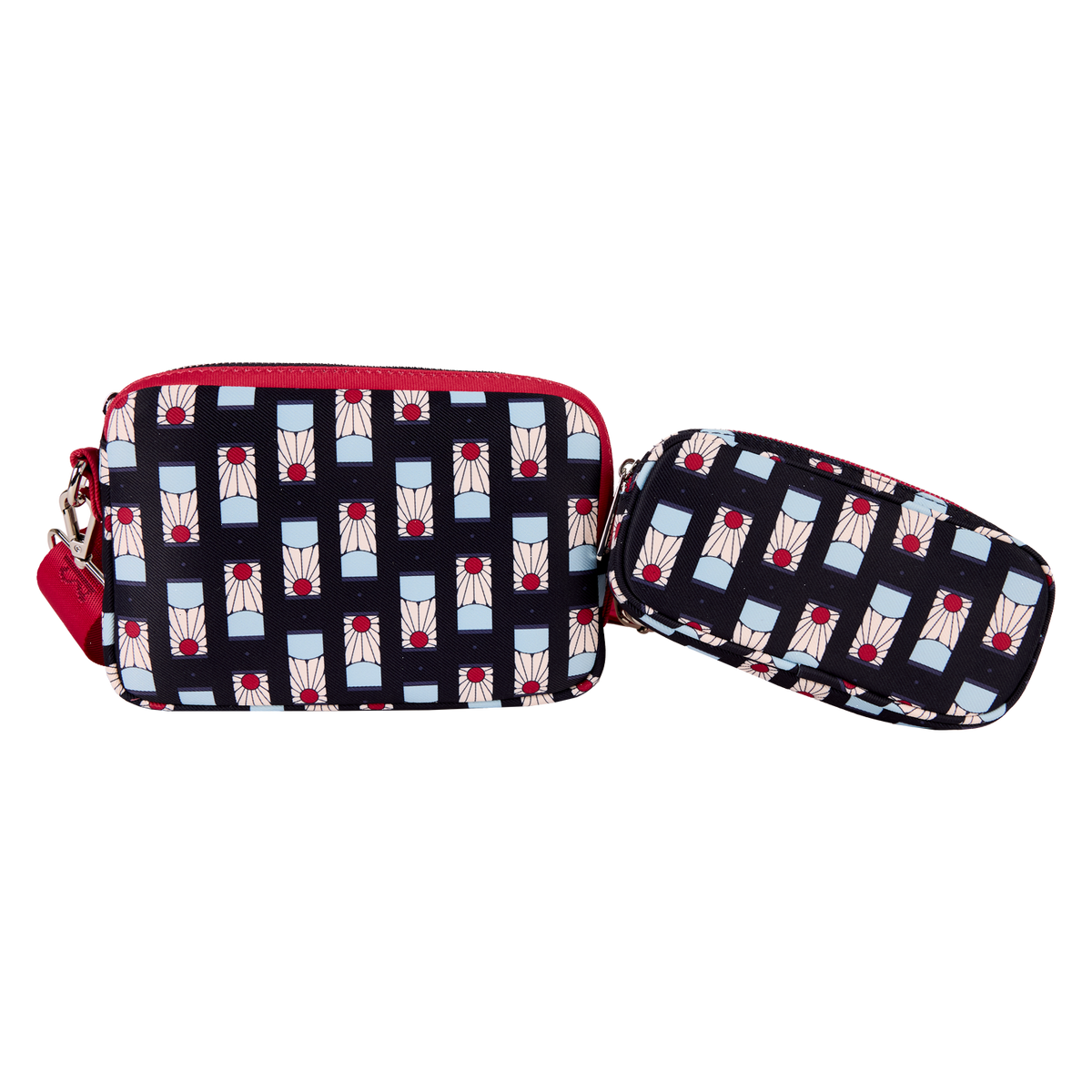 demon slayer all-over print sling crossbody bag with coin bag
