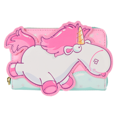 minions fluffy unicorn rainbow glitter zip around wallet
