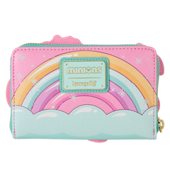minions fluffy unicorn rainbow glitter zip around wallet