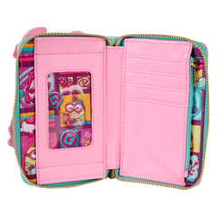 minions fluffy unicorn rainbow glitter zip around wallet
