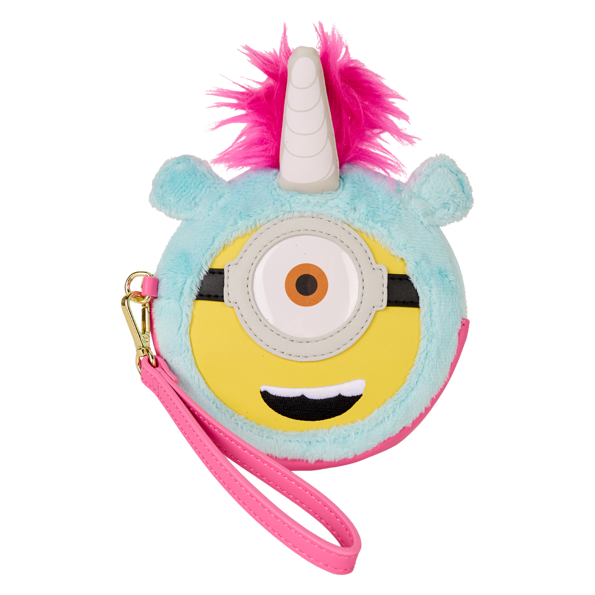 minions fluffy unicorn exclusive costume plush wristlet wallet