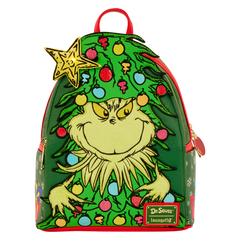 dr. seuss how the grinch stole christmas! tree light up plush mini backpack