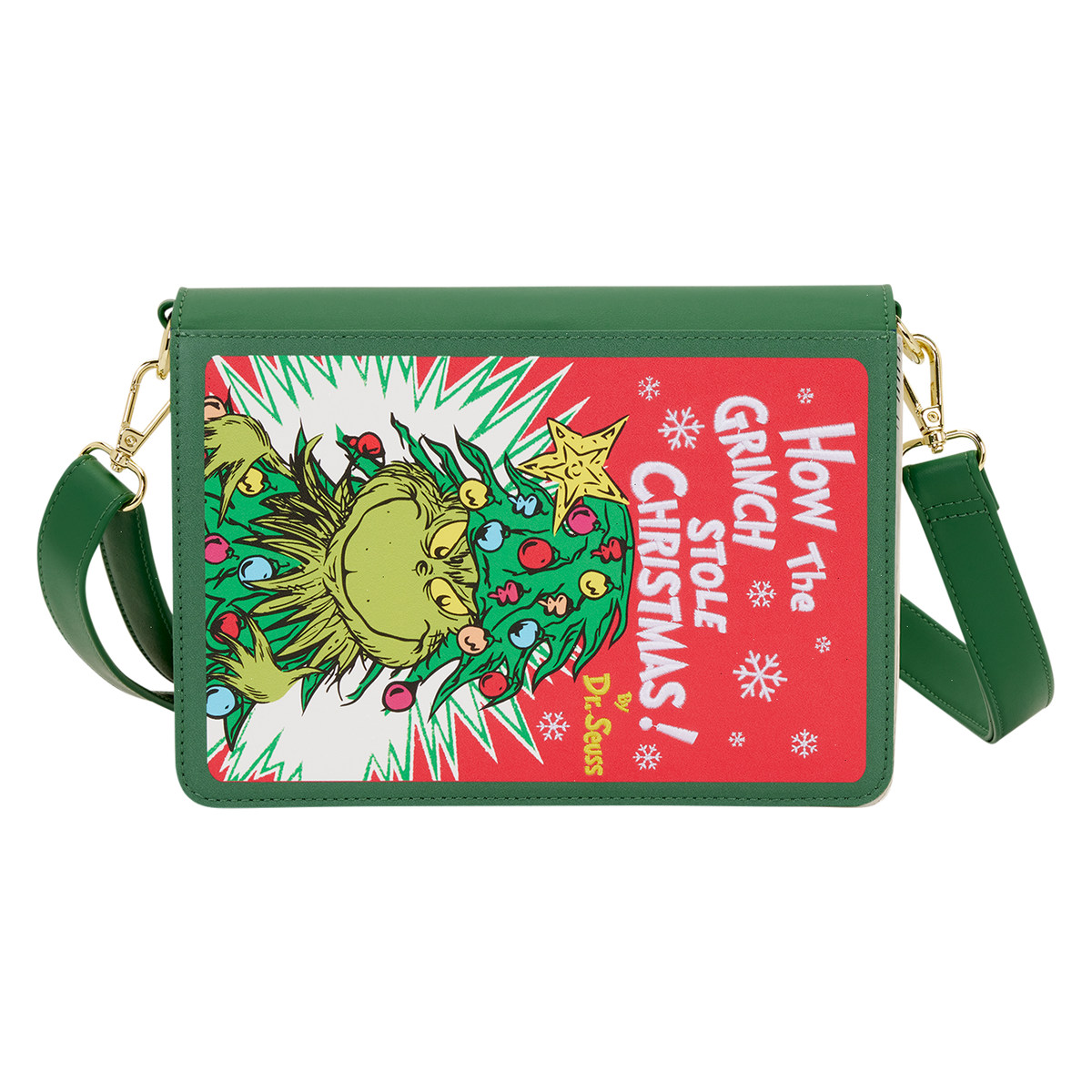 dr. seuss how the grinch stole christmas! holiday color-in crossbody bag