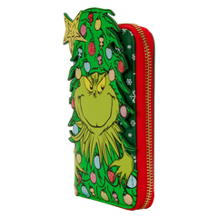 dr. seuss how the grinch stole christmas! tree zip around wallet