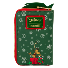 dr. seuss how the grinch stole christmas! tree zip around wallet