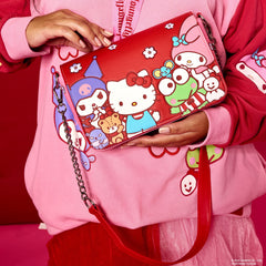 sanrio hello kitty & friends color block crossbody bag