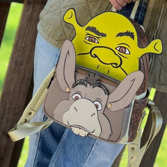 shrek and donkey cosplay mini backpack