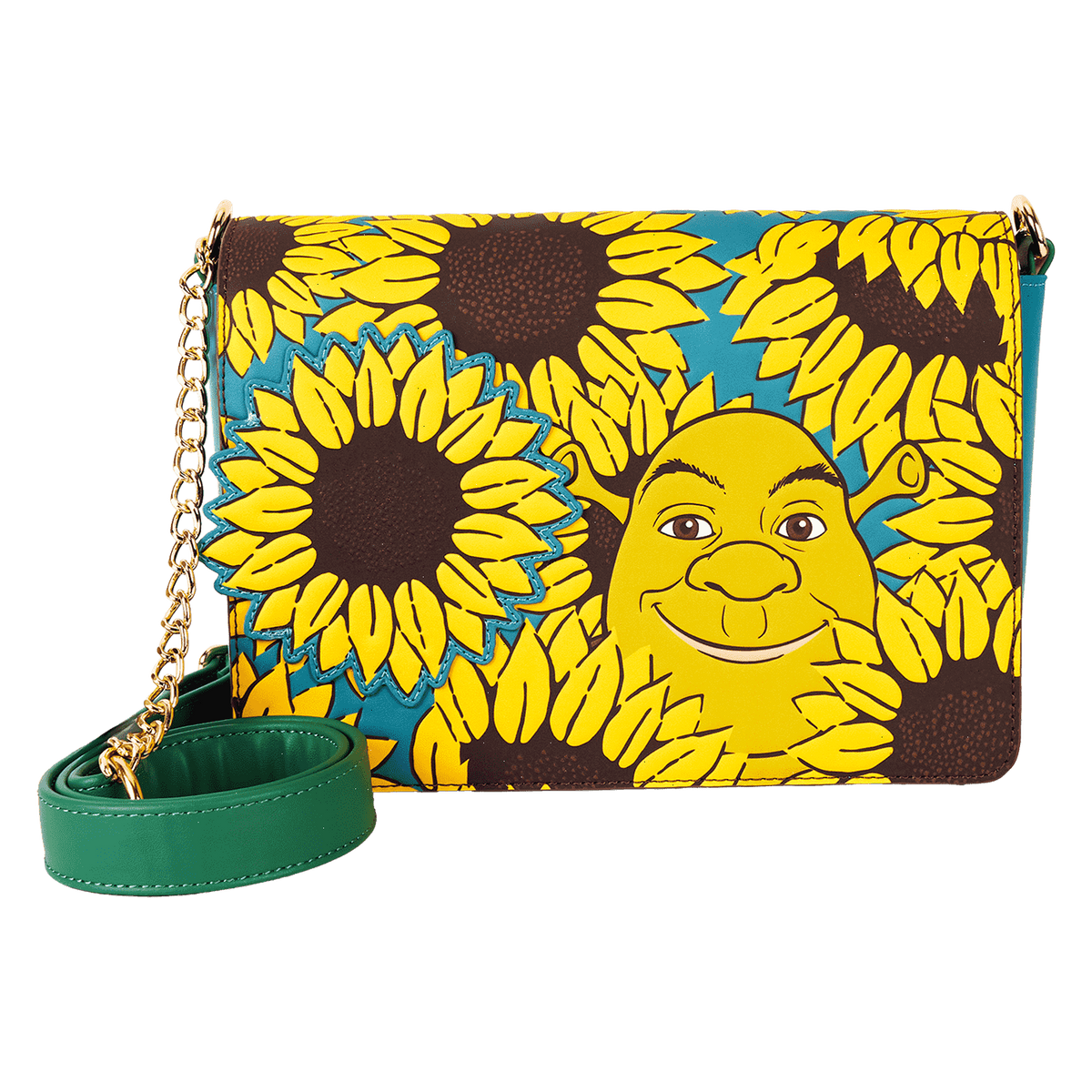 shrek & donkey sunflower field crossbody bag