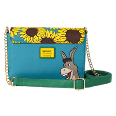 shrek & donkey sunflower field crossbody bag