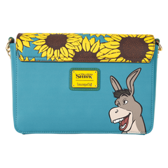 shrek & donkey sunflower field crossbody bag