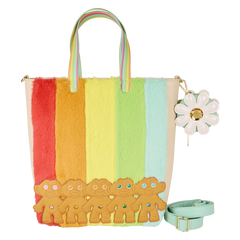 classic trolls plush glitter tote crossbody bag with coin bag