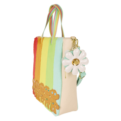 classic trolls plush glitter tote crossbody bag with coin bag
