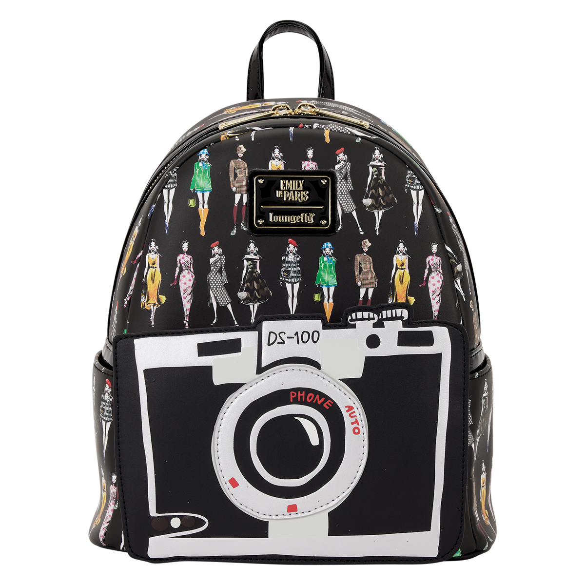 emily in paris limited edition camera all-over print mini backpack