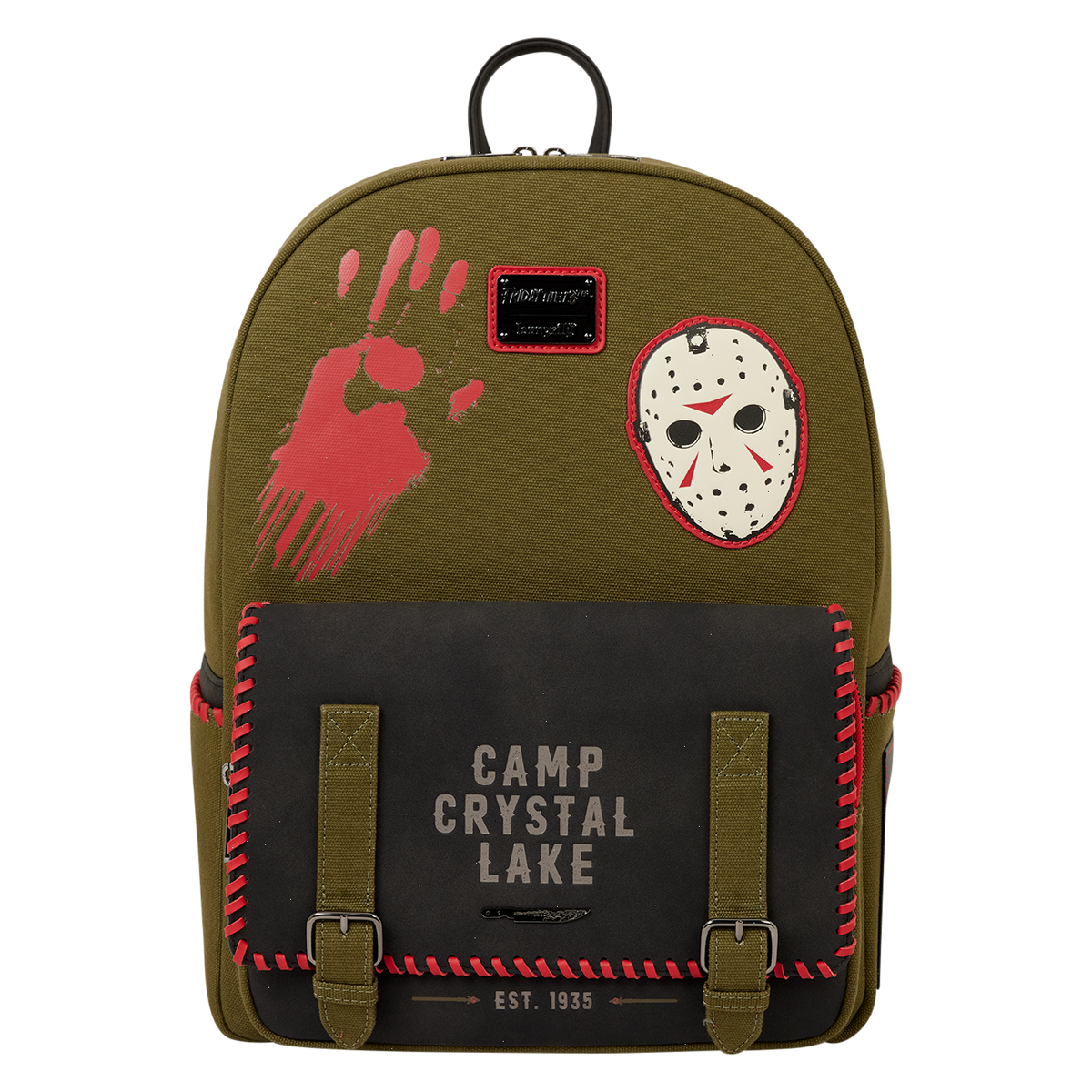 friday the 13th camp crystal lake canvas full-size backpack