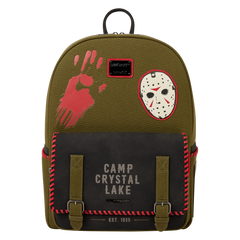 friday the 13th camp crystal lake canvas full-size backpack