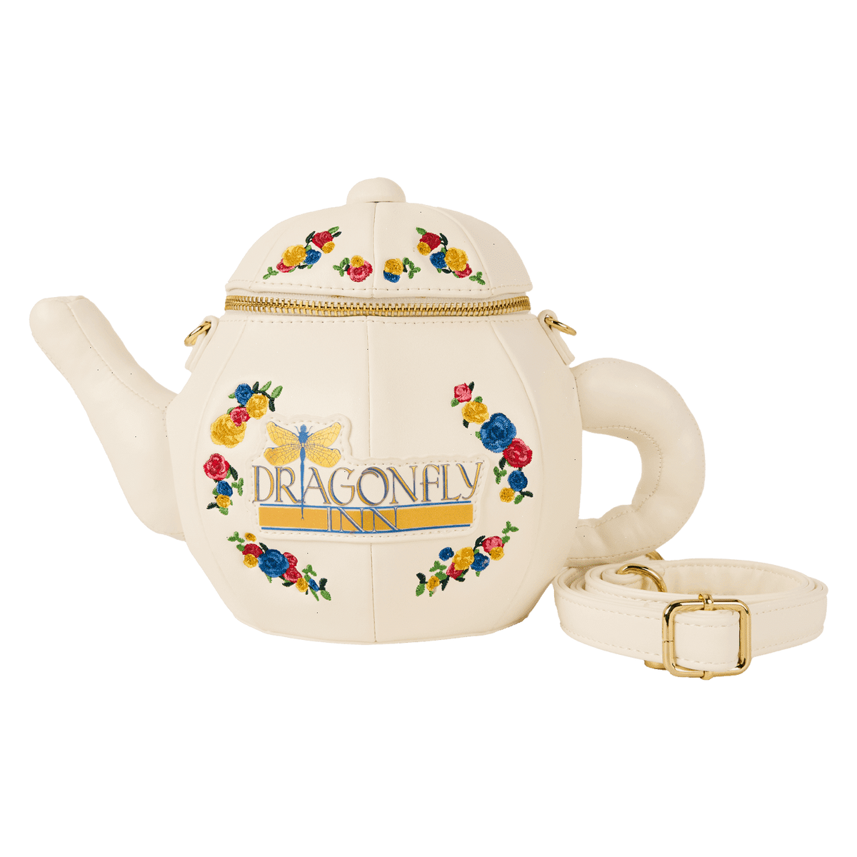 gilmore girls dragonfly inn figural teapot crossbody bag
