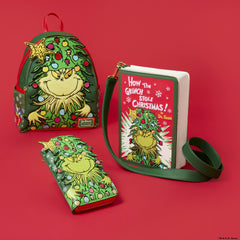 dr. seuss how the grinch stole christmas! tree zip around wallet