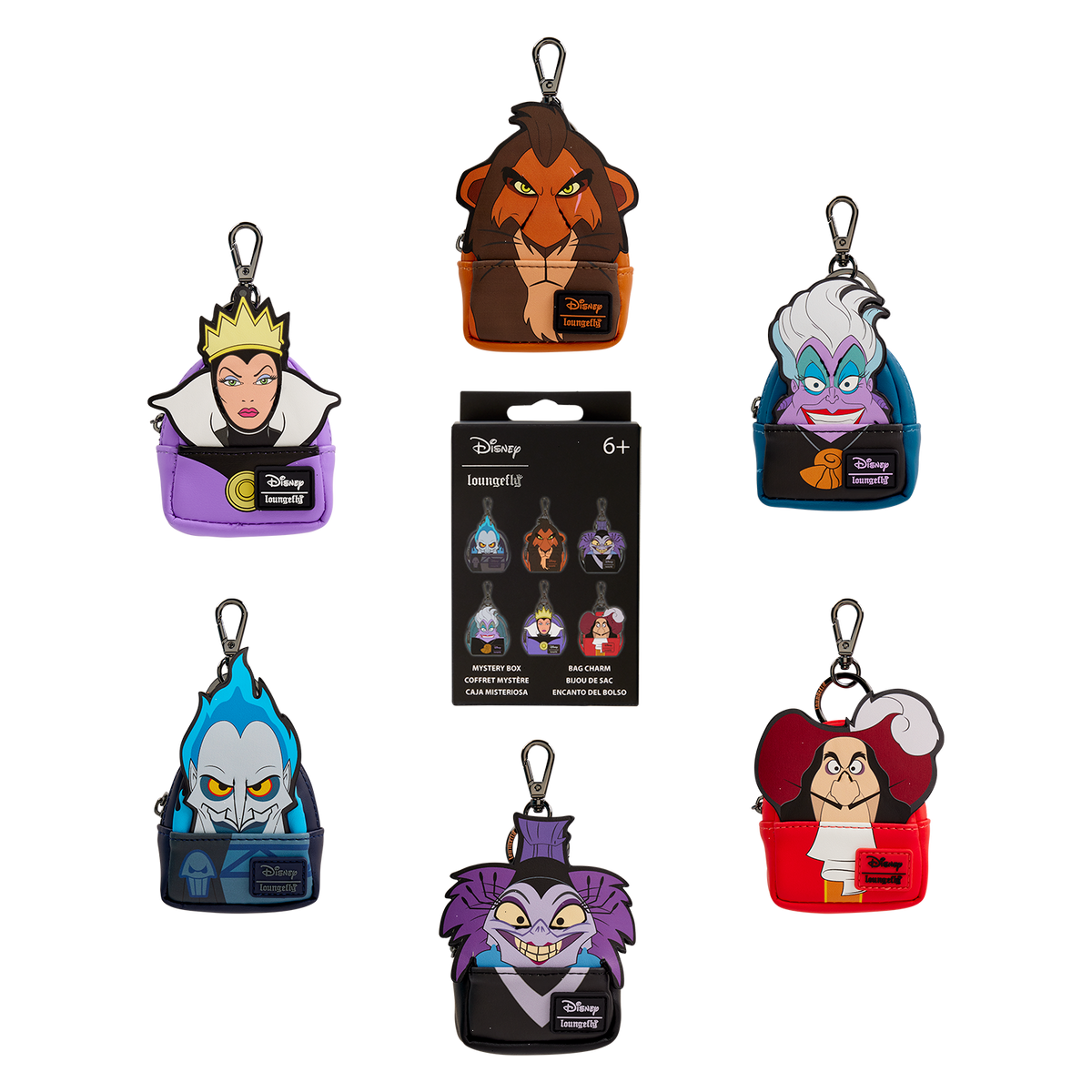 disney villains cosplay mystery mini backpack keychain charm