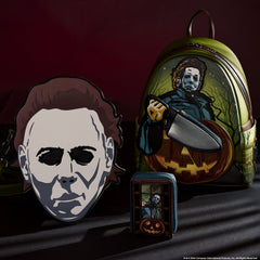 halloween michael myers mask glow crossbody bag
