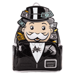 monopoly 90th anniversary pennybags glitter cosplay mini backpack