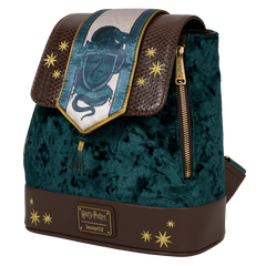 exclusive harry potter slytherin banner velvet mini backpack