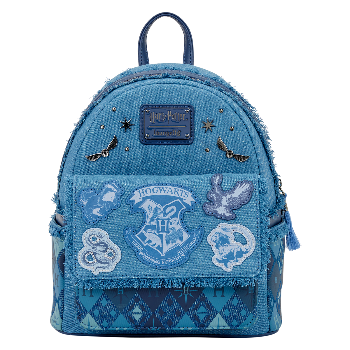 harry potter hogwarts denim mini backpack