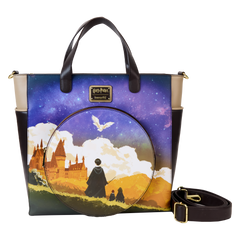 harry potter hogwarts starry sky convertible backpack & tote crossbody bag