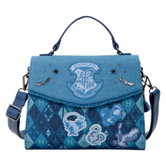 harry potter hogwarts denim crossbody bag