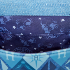 harry potter hogwarts denim crossbody bag