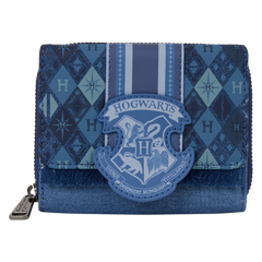 harry potter hogwarts denim tri-fold wallet