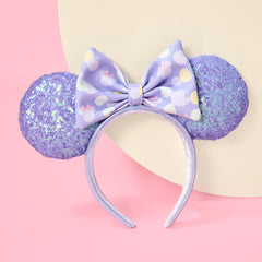 minnie mouse exclusive iridescent all-over print sequin ear headband