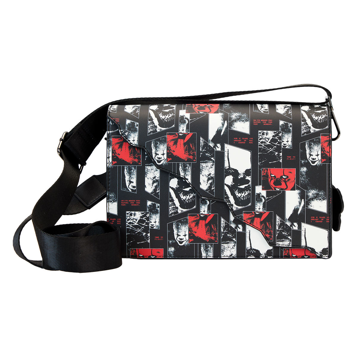 i heart horror it pennywise glow crossbody bag
