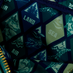 jurassic world jungle dinosaur silhouette sling crossbody bag with coin bag