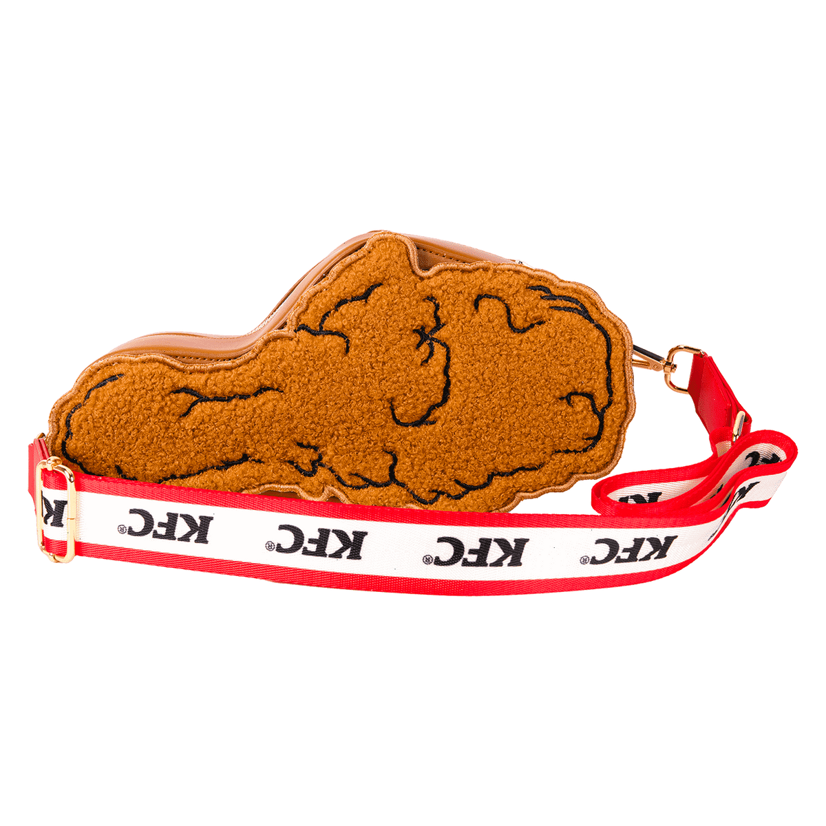 kfc drumstick sherpa crossbody bag