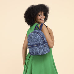 loungefly faux denim mini backpack