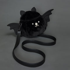 loungefly plush bat figural crossbody bag