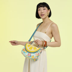 loungefly tropical lemon floral crossbody bag