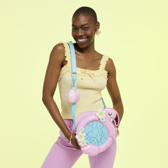 loungefly flamingo pool float figural crossbody bag with coin bag